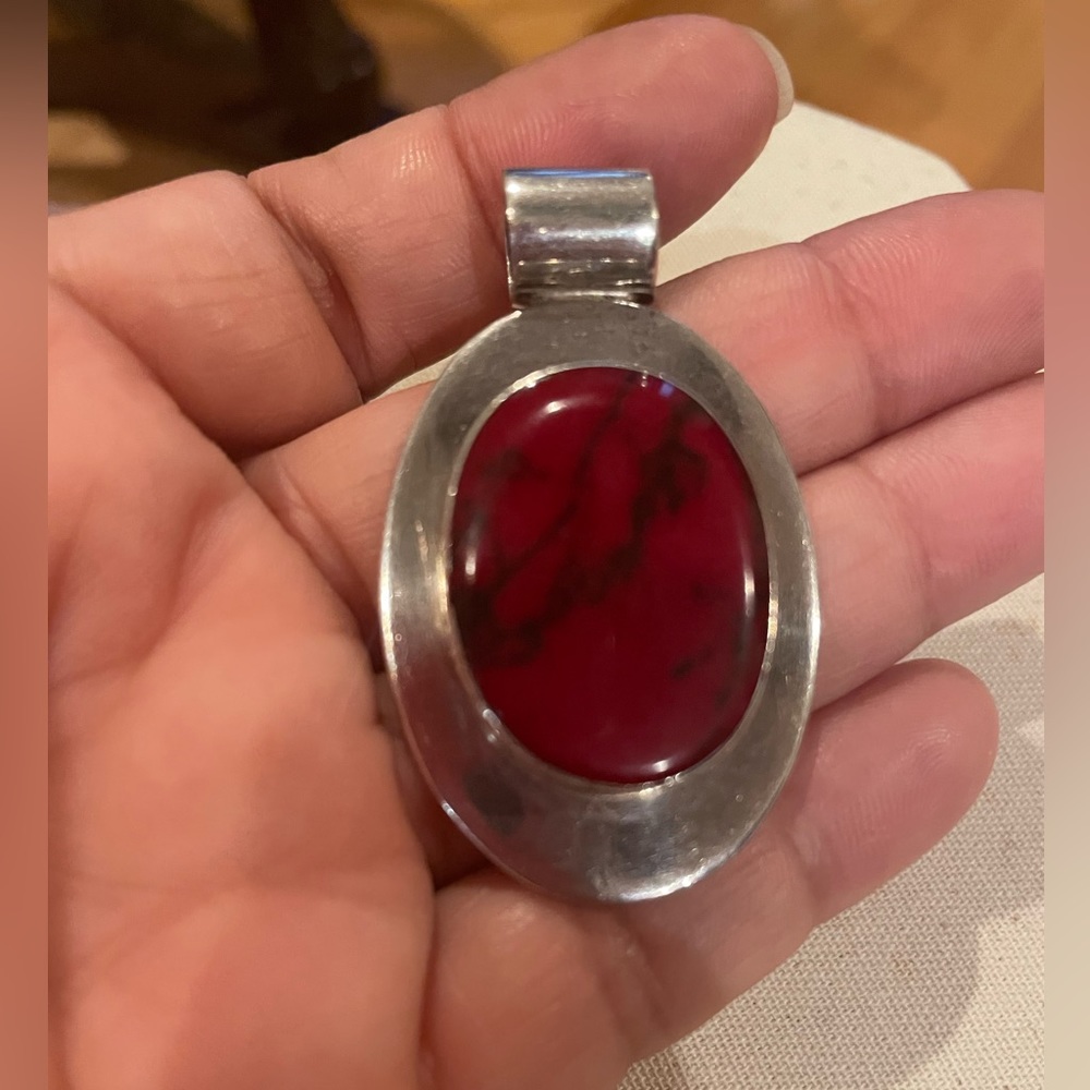Red Jasper Mexico .925 Pendant
